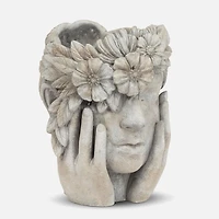 Halo Femme avec fleur jardinière - 9,5 po