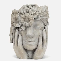 Halo Femme avec fleur jardinière - 9,5 po