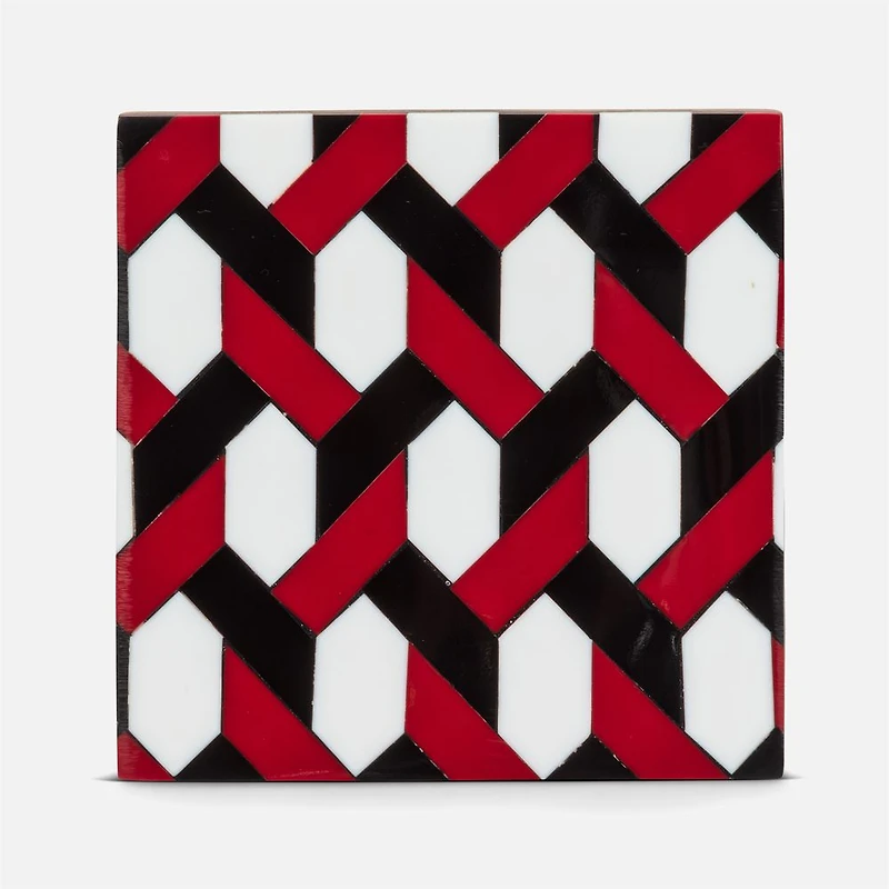 Set of 4 Mosaic Coasters - Red