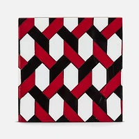 Set of 4 Mosaic Coasters - Red