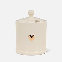 Pot à confiture avec coeur avec couvercle - 4 po H