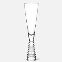 Stack Base Champagne Flute - Clear -6 oz