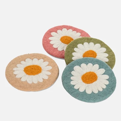 Abbott Daisy Coasters, 4 inches 