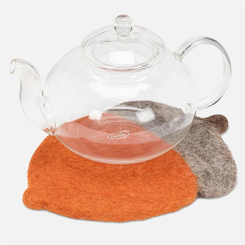 Acorn Trivet - Orange/Brown