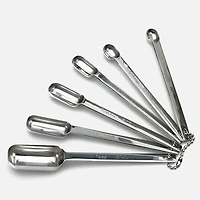 Cuillères à mesurer pour pot à épices à tête longue et rectangulaire, ensemble de 6