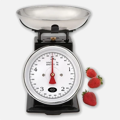 Balance de cuisine avec bol en acier inoxydable, 5 kg