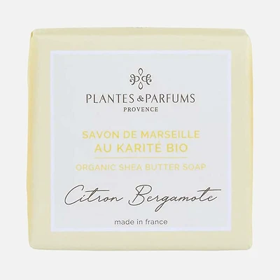 PP Savon de Marseille au karité bio, 100 g - Citron Bergamote