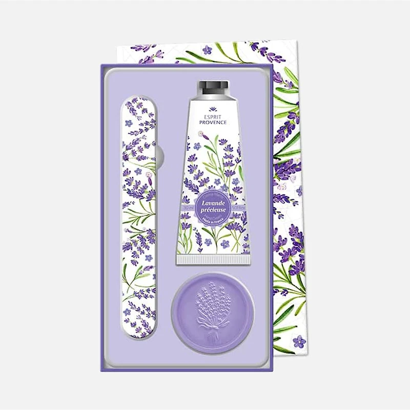 Hand Cream, Nail File and 25 g Soap Gift Set - Lavender