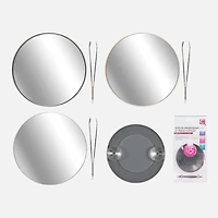 Miroir grossissant 15X à ventouse avec pince à épiler