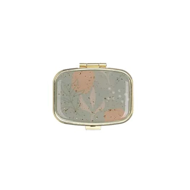 Pocket Pillbox With Floral Design - Assorted