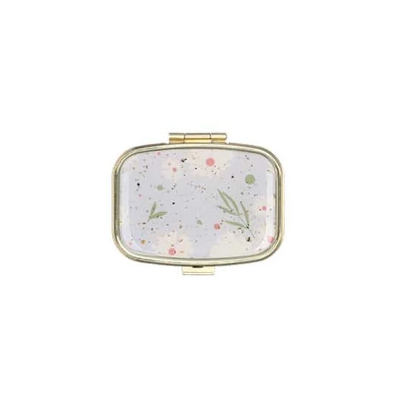 Pocket Pillbox With Floral Design - Assorted