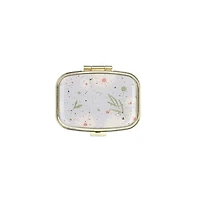 Pocket Pillbox With Floral Design - Assorted