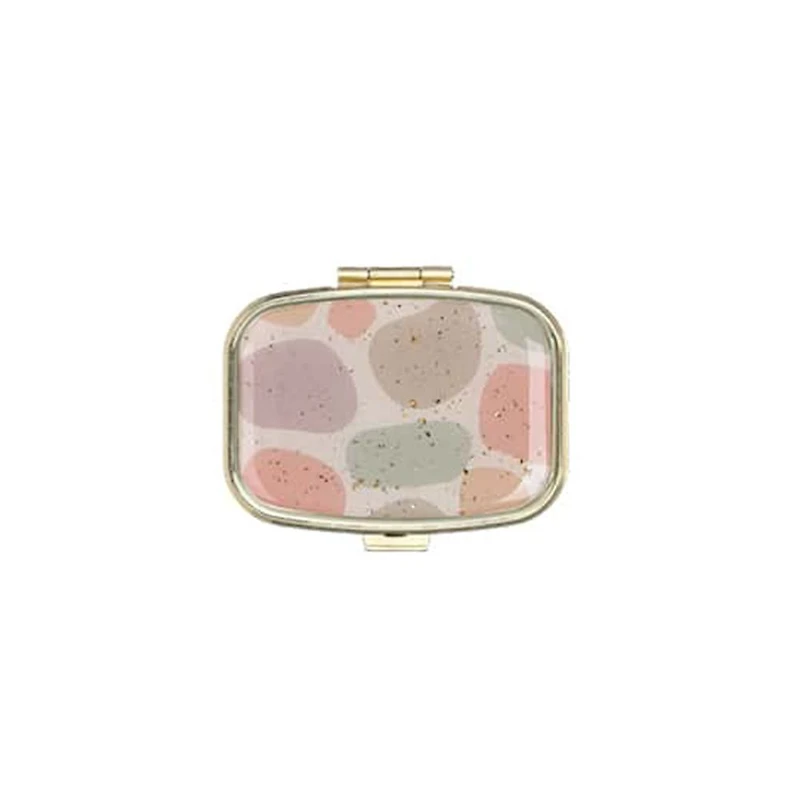 Pocket Pillbox With Floral Design - Assorted