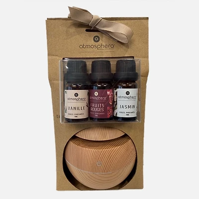 GIRO fragrance set: 3 scented oils with USB diffuser
