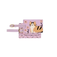 Porte étiquette bagage Chat - assorti