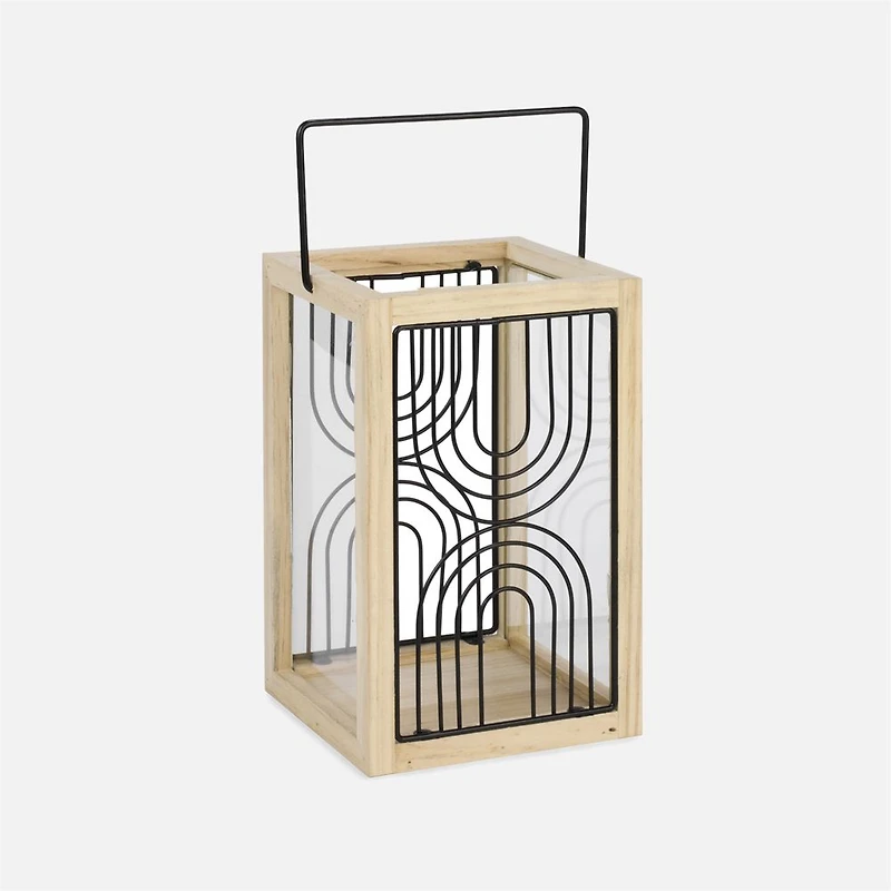 Small Lantern With Metal Trim