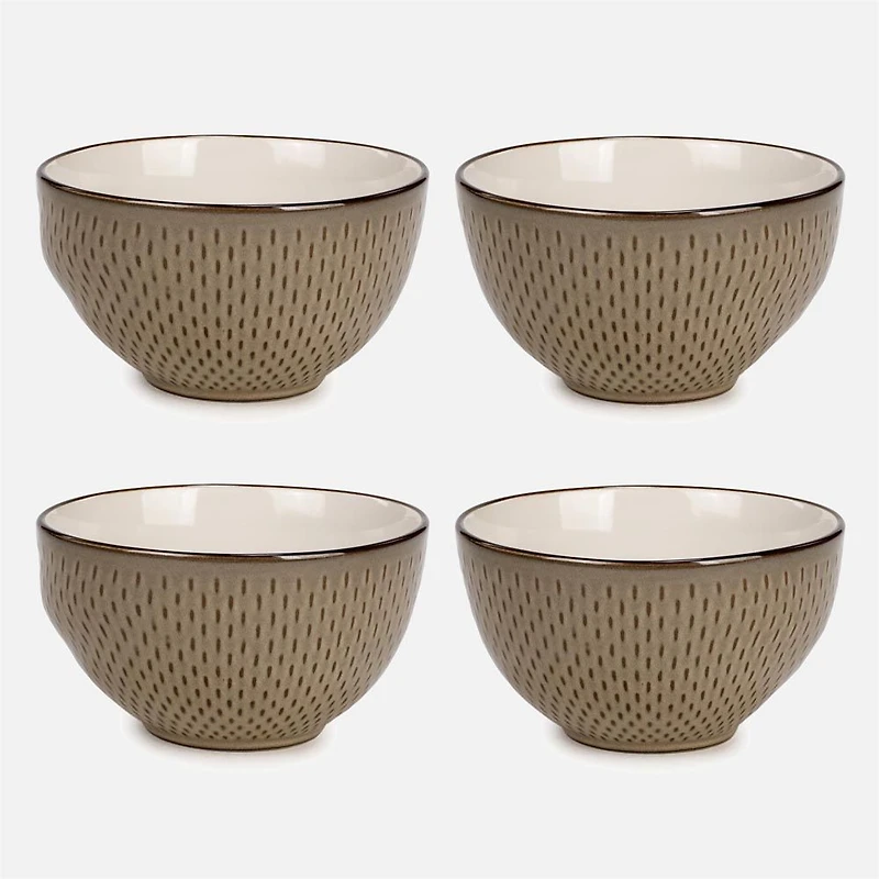 Ceramic Bowls, Set of 4 - Beige