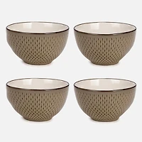 Ceramic Bowls, Set of 4 - Beige