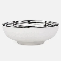 Large Bowl With Black Motif - 8 x 3"