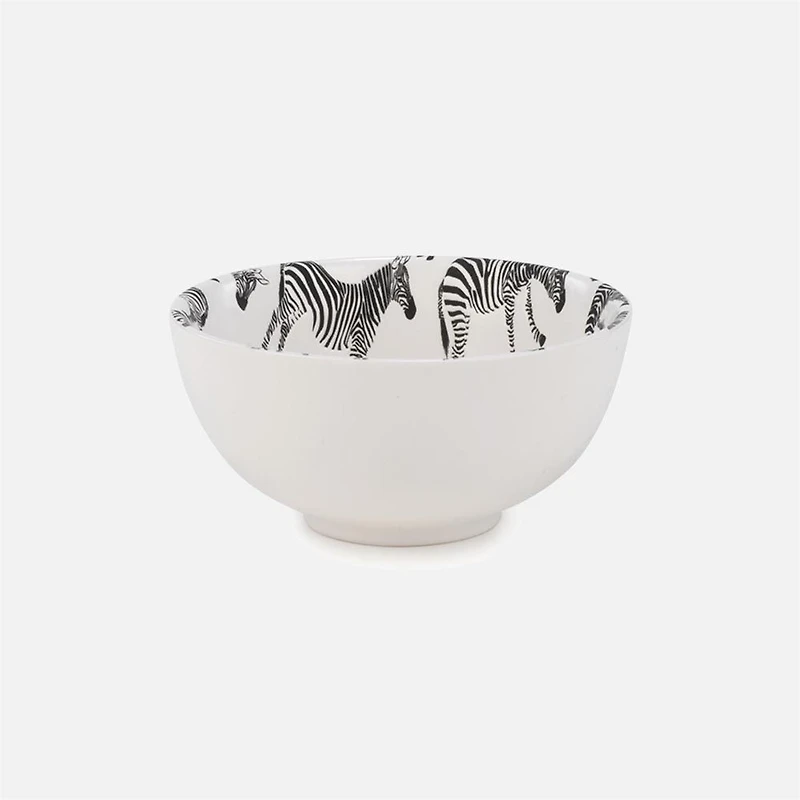 Small Bowl with zebra motif - 4.5 x 3"