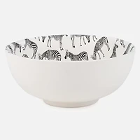 Large Bowl with zebra motif - 8 x 3.5"