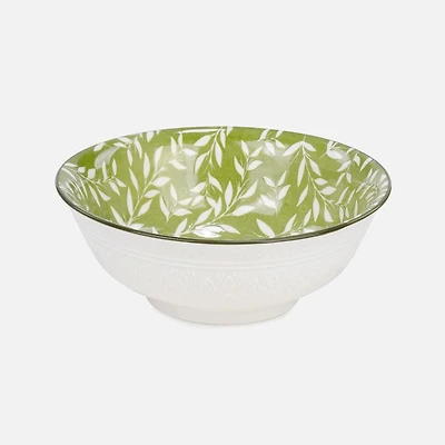 Large Foliage Bowl, 8 x 3" - Green