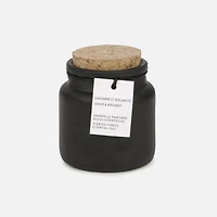 Black Glass Candle - Ginger and Bergamot