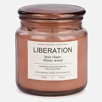 Glass Scented Candle with Cover - Brown