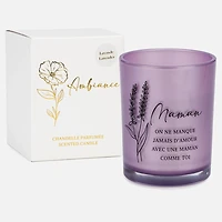 Purple Glass Scented Candle - Maman