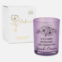 Purple Glass Scented Candle - Grand-maman