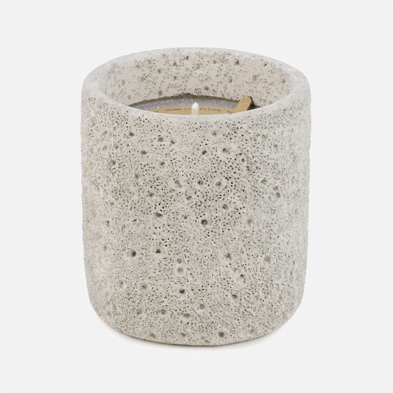 Textured Candle - Light Grey 
