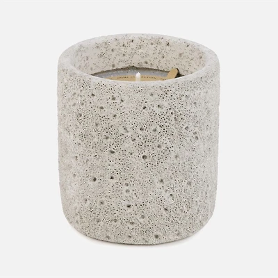 Textured Candle - Light Grey 