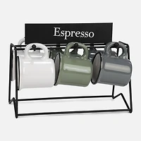 Tasses à Espresso et support, ensemble de 6