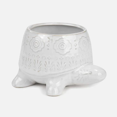 Pot céramique en forme de tortue 