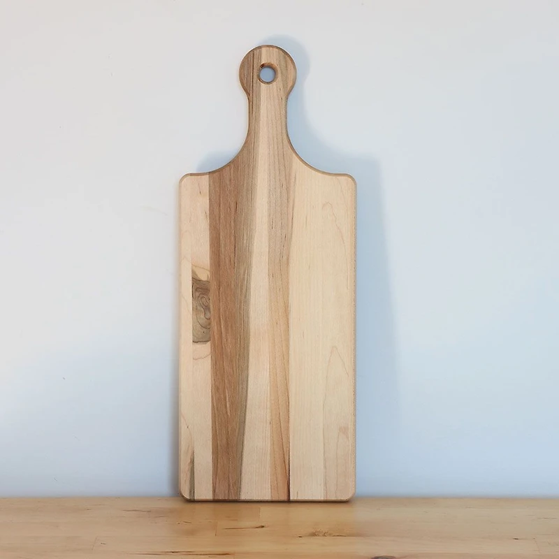 Maple Reversible Cutting Board with Handle by CL CUISILUXE - “To Live Well is to Eat Well”