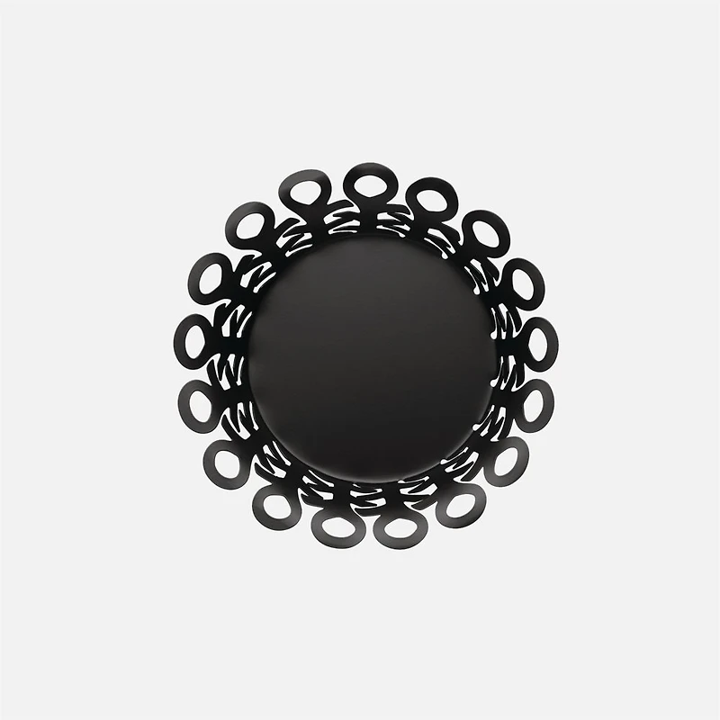 Alessi Vimini Panier noir en acier inoxydable