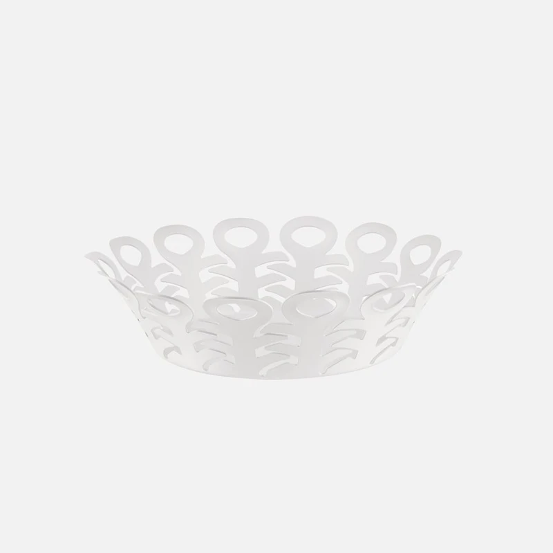 Vimini Panier en acier inoxydable - Blanc