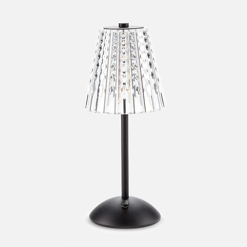 Alta Crystal Shade LED Table Lamp - Black