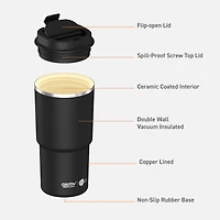 Black Pick Me Up Travel Mug by asobu - 20 oz