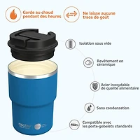Tasse de voyage Coffee Express par ASOBU - Bleue, 12 oz