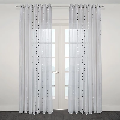 Andria Sheer Jacquard Grommet Curtain
