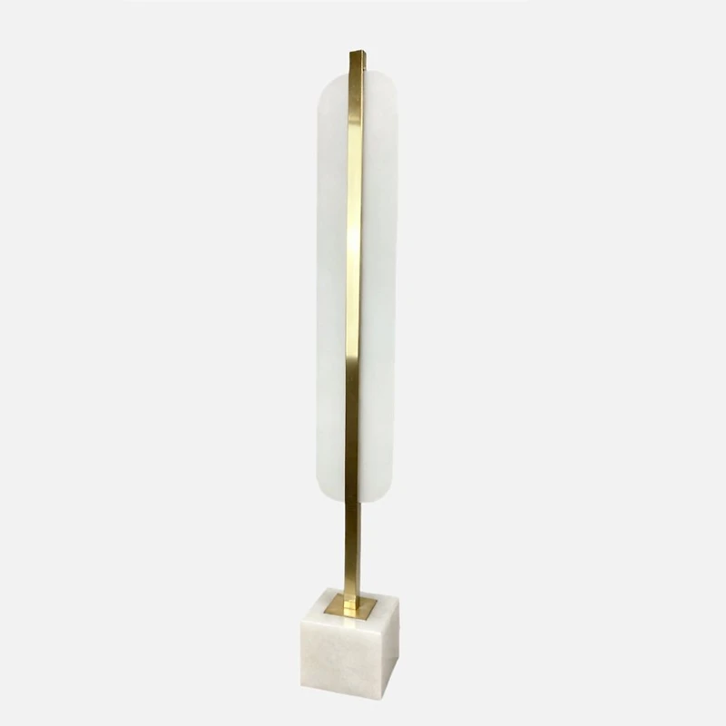 Angelica LED Floor Lamp - Satin Brass, White