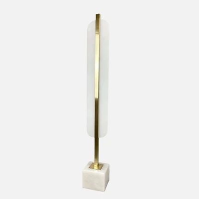 Angelica LED Floor Lamp - Satin Brass, White