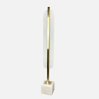 Angelica LED Floor Lamp - Satin Brass, White