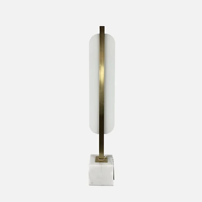 Angelica LED Table Lamp - Satin Brass, White