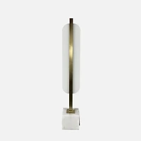 Angelica Lampe de table LED - Laiton satiné, Blanc