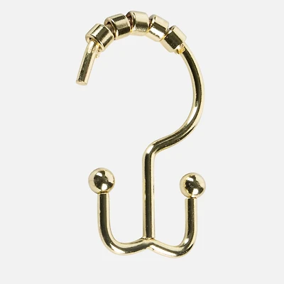 Annex double hooks for shower curtains - Set of 12