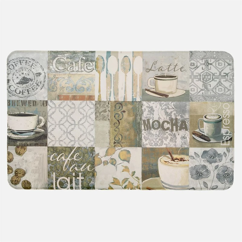 Bevel Coffee Tapis en mousse à mémoire imprimé