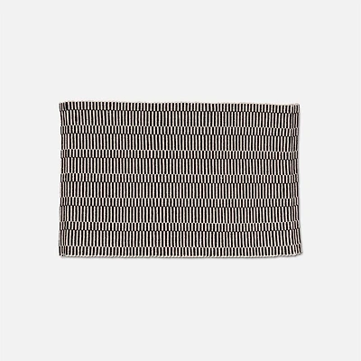 Short Stripe Accent Rug - Black and Ivory
