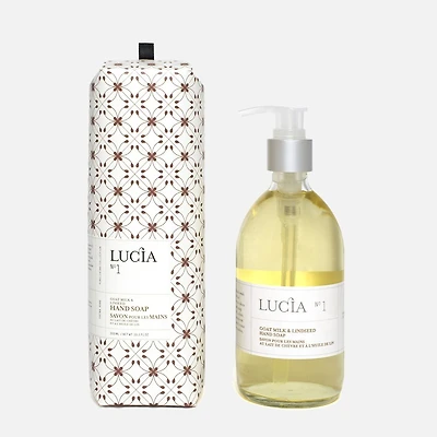 Lucia Savon pour les mains, lait de chèvre et graines de lin